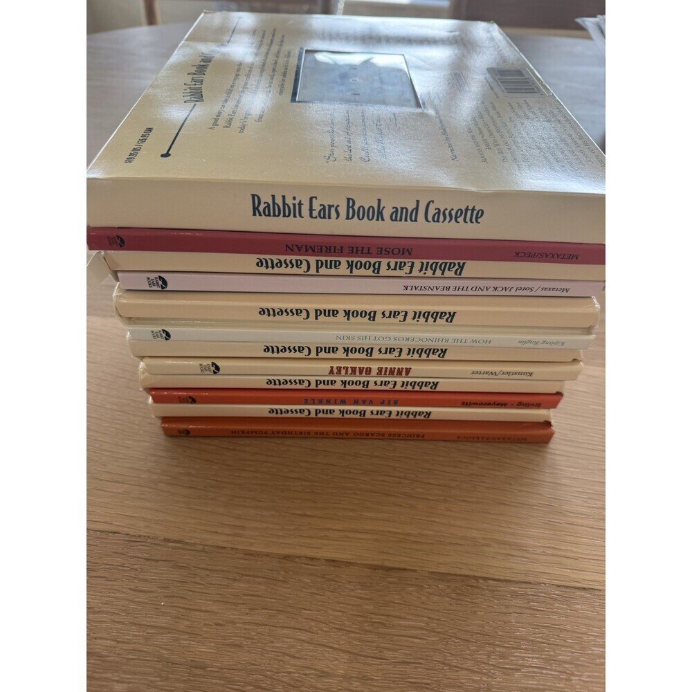 Lot Of 6 Rabbit Ears Family Classics Books On Tape Set James Peach Rip Van Winkl